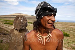 Environmental Portrait Kiri Ika Pakarati, Rapanui Elder