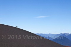 Racing up Volcan Osorno