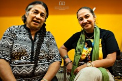 Chief Caleen Sisk and Kumu Pua Case backstage at LokahiChief Caleen Sisk and Kumu Pua Case backstage at Lokahi