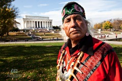 Ojibwe First Nation people walk to DC